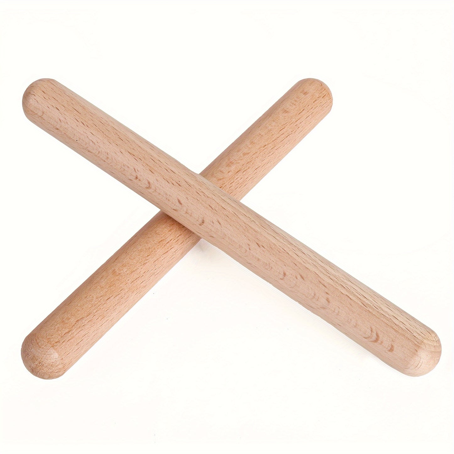 1/2/4/8 pairs of wooden claves percussion instruments, 20.32 cm in length, made from natural hardwood for hand drumming and ensemble play. No case included, suitable for ages 14+.