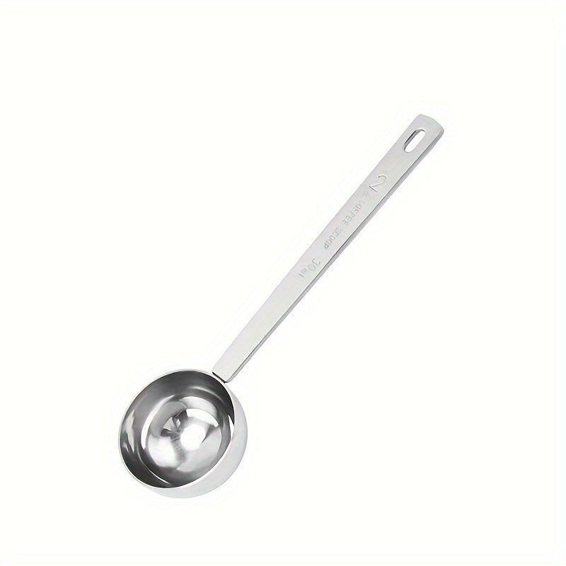 Set of 1 durable stainless steel measuring spoons for coffee, including a metal tablespoon coffee scoop. This kitchen baking tool accessory is built to last.