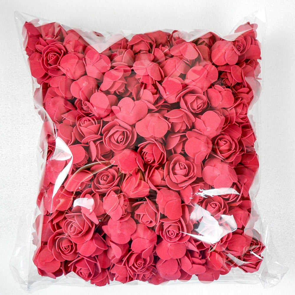 50 artificial foam rose flowers for weddings, home decor, scrapbooking, and Valentine's Day gifts - realistic and durable.