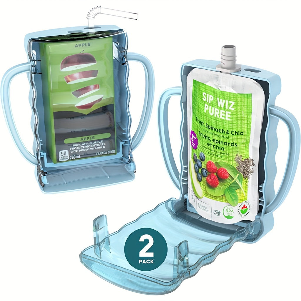 Get the Flybok 1/2 Pack Baby Bag Holder Set for a convenient solution to storing snacks and drinks on the go. This set includes a Squeeze-Proof Food Bag & Juice Box Organizer that is dishwasher safe, reusable, and leak-proof. The multipurpose design