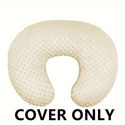 Soft and snug minky nursing pillow cover, ideal for breastfeeding and comfortable nursing for infants and babies.