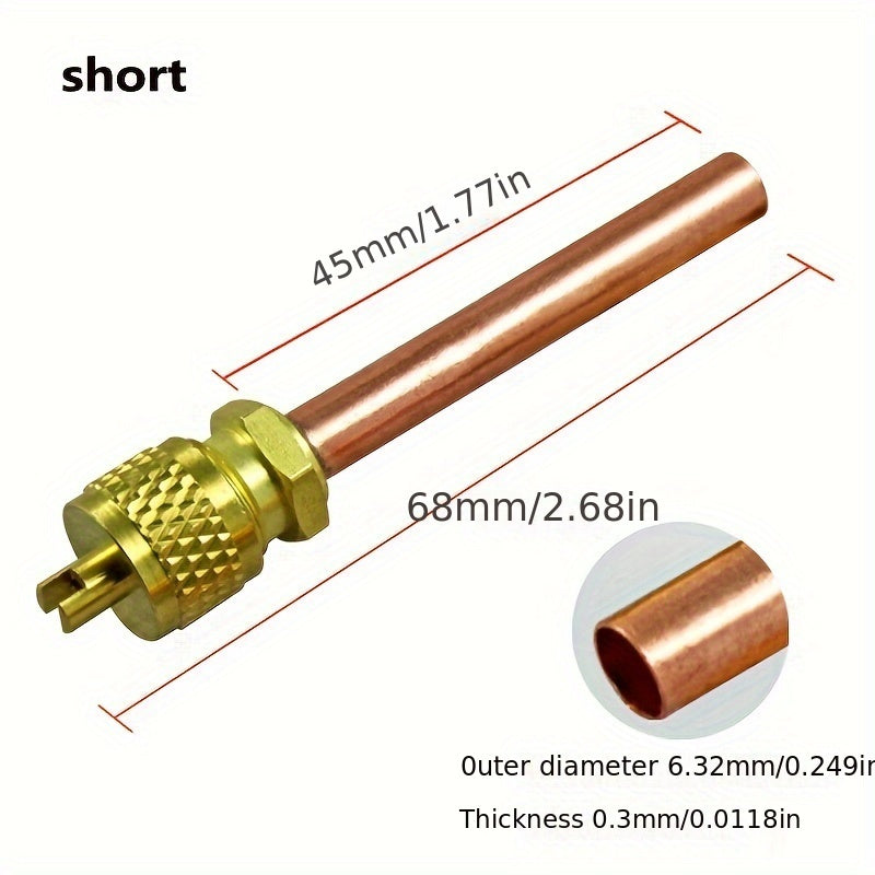 Thickened Pure Copper Refrigerator Needle Valve with One-Way Valve, Fluorine Filling Nozzle, Freezer Welding Filling Nozzle, and Repair Parts