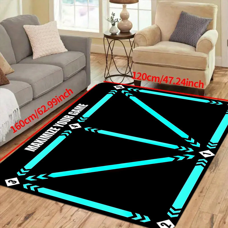 Experience fun design with our 1pc Soccer Training Mat - a non-slip, soft polyester area rug perfect for indoor use. This machine washable, durable carpet is ideal for living room and bedroom decor, as well as a multipurpose breathable mat for skill