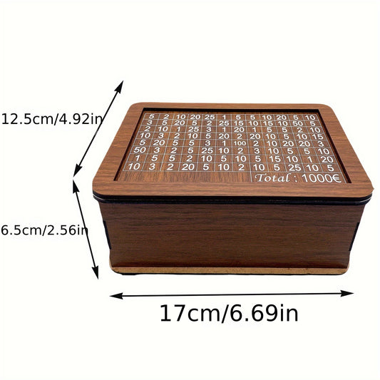 Money Penny Wooden Craft Bank for Savings Education