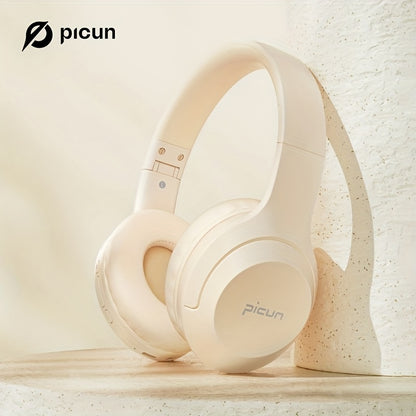 Picun B-01S Wireless Headphones: HD Stereo Sound, Built-in Microphones, Deep Bass, 46 Hours Playtime, Foldable Lightweight design, TF/Cellphone/PC/Home.