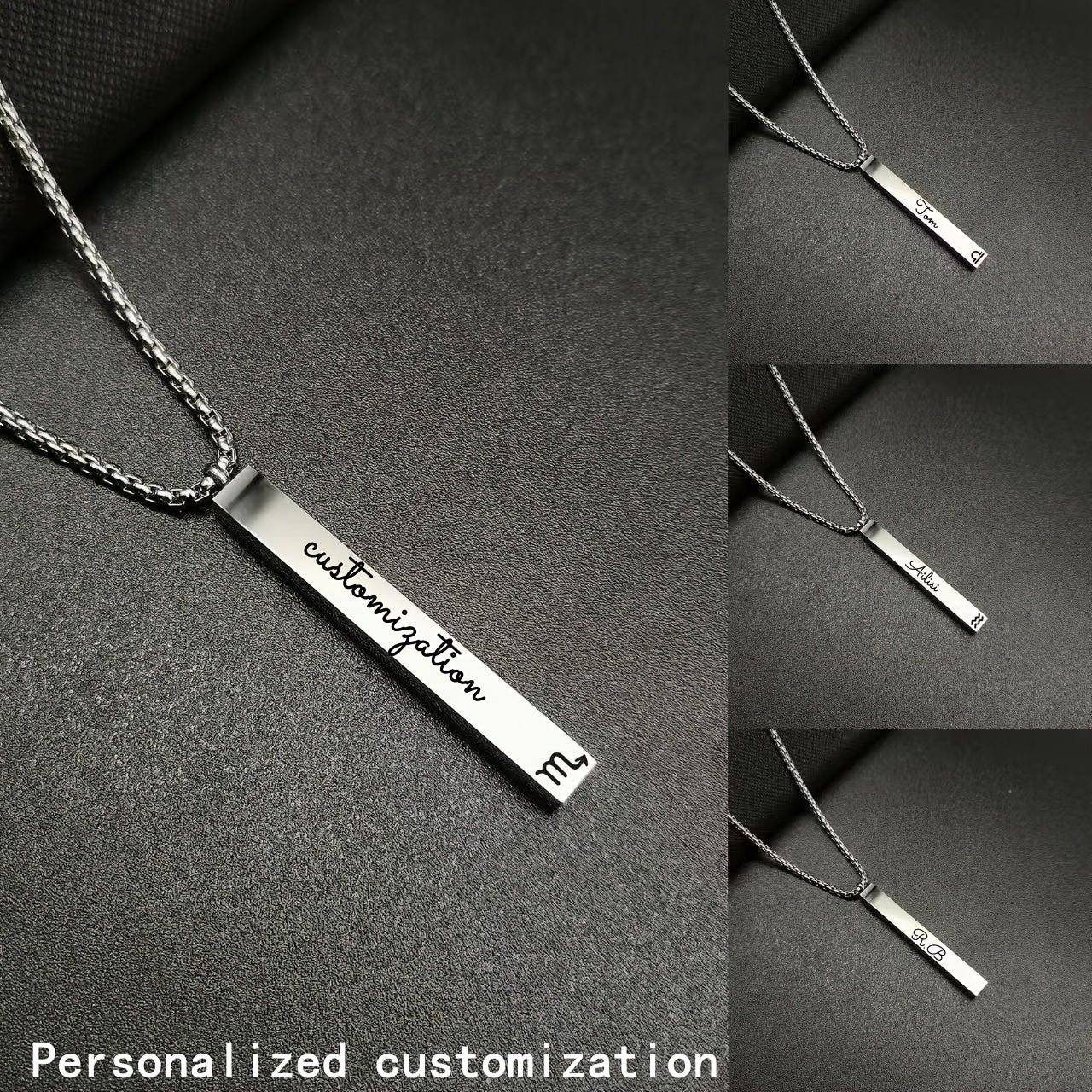 Vintage Zodiac Pendant Necklace - Mustahkam Titan Po'lat, Zamonaviy va Jozibador Dizayn, Yaqinlaringiz uchun Ideal Sovg'a, Shaxsiylashtirilgan Zargarlik Buyumi