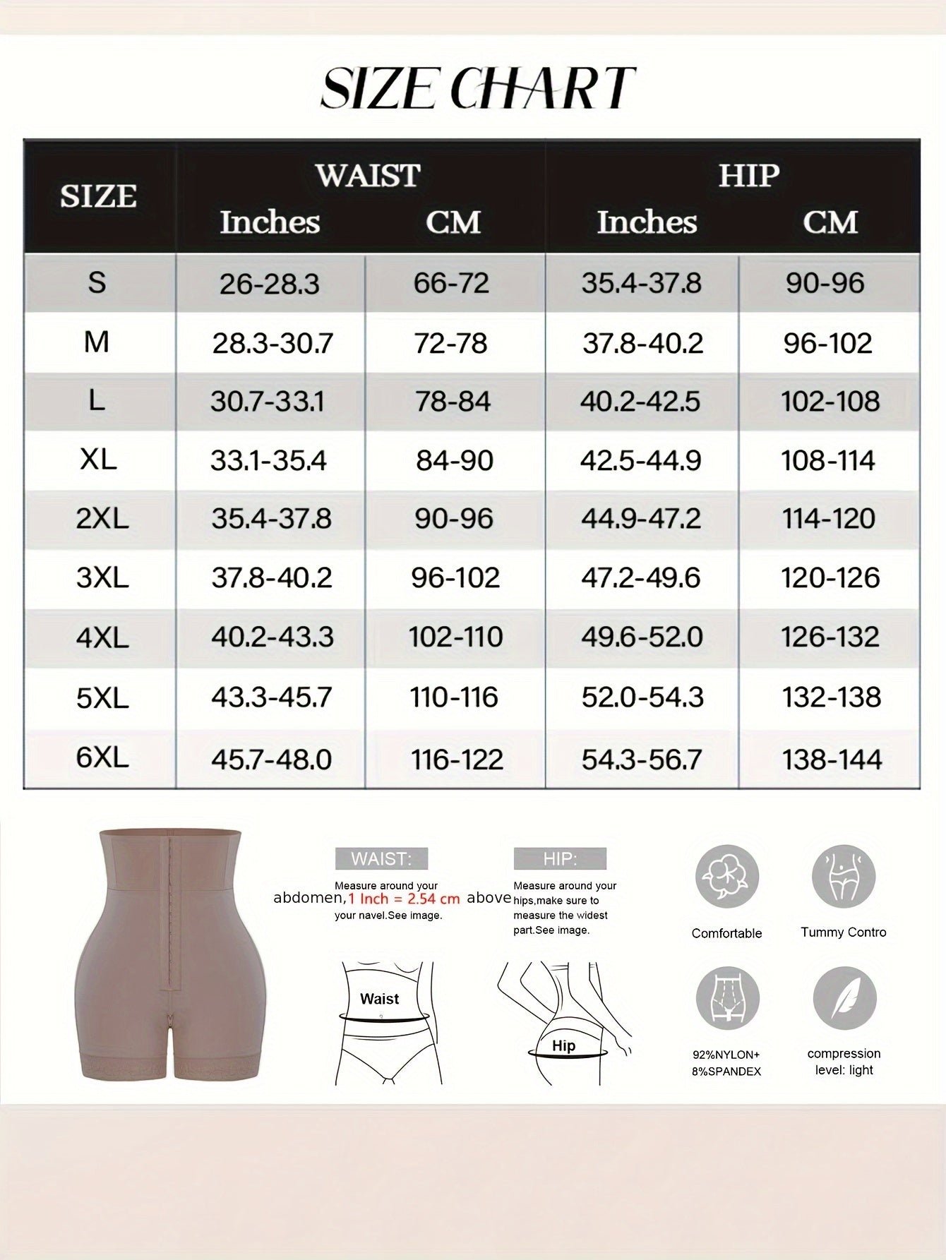 Compression tummy control panties with high waist and butt lifter for shaping the body.