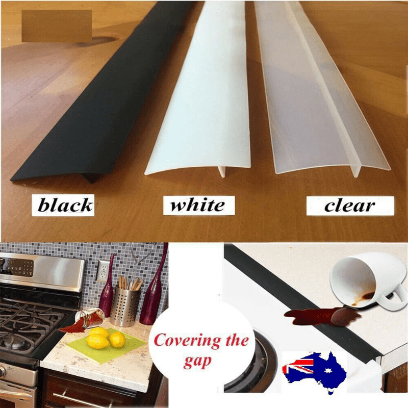 Silicone Kitchen Stove Gap Cover - Sealing Strip for Gas Stoves with Oil & Dirt Resistance, Made with Non-Food Grade Material