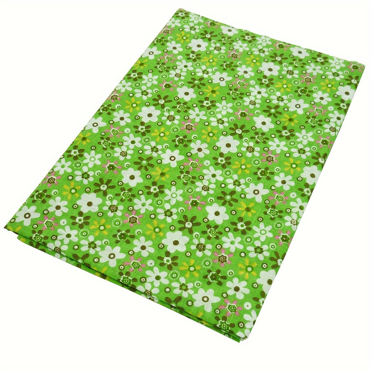 7pcs 100% Cotton Fabric Squares - 50cm precut quilting fabric with floral pattern for DIY crafts, hand wash only.