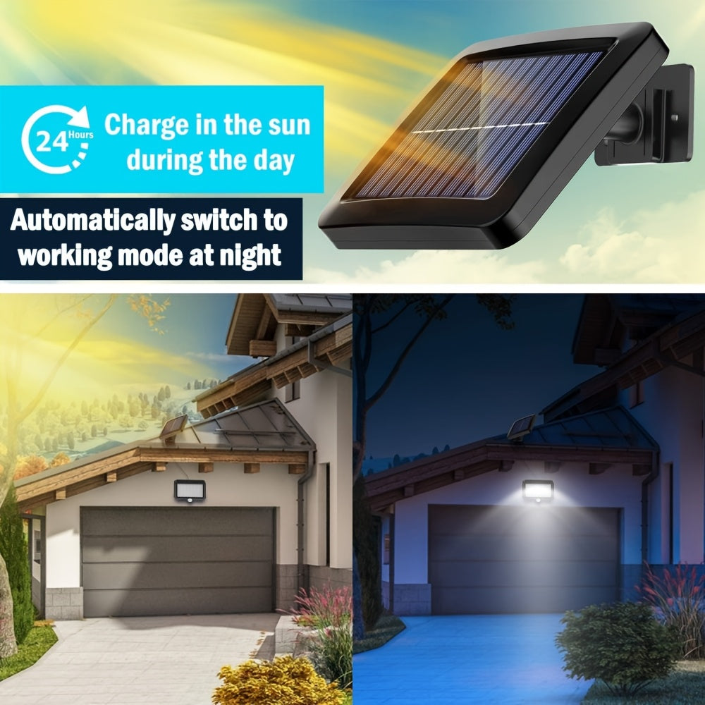 1-2pcs 56LED Solar Wall Light with Motion Sensor, 3 Modes, for Outdoor Use