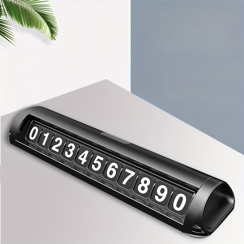 1pc discreet car parking phone number plate for temporary dashboard access