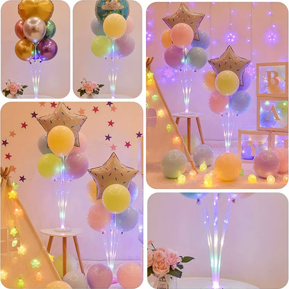 Lit Balloon Stand Kit - Ideal for Birthdays, Weddings, & Parties - Battery-Powered (AA), Batteries Not Included