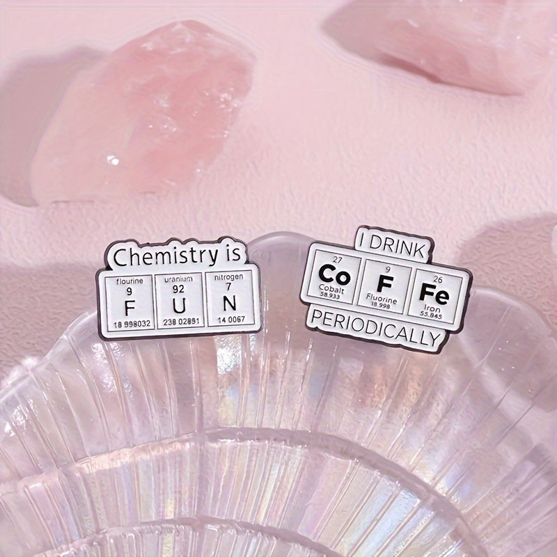 Set of 20 Chemistry Enamel Pins - Playful Science Lab Brooches Featuring Beakers, Gene Chains & Elements - Made of Zinc Alloy Metal, Ideal for Hats and Backpacks - Great Present for Science Lovers