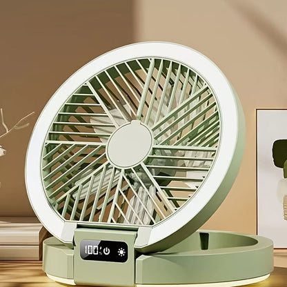 The Portable USB Rechargeable Table Fan is equipped with a 1200mAh lithium battery, making it perfect for both indoor and outdoor use. With button control and ABS material construction, this fan is ideal for travel and home use.