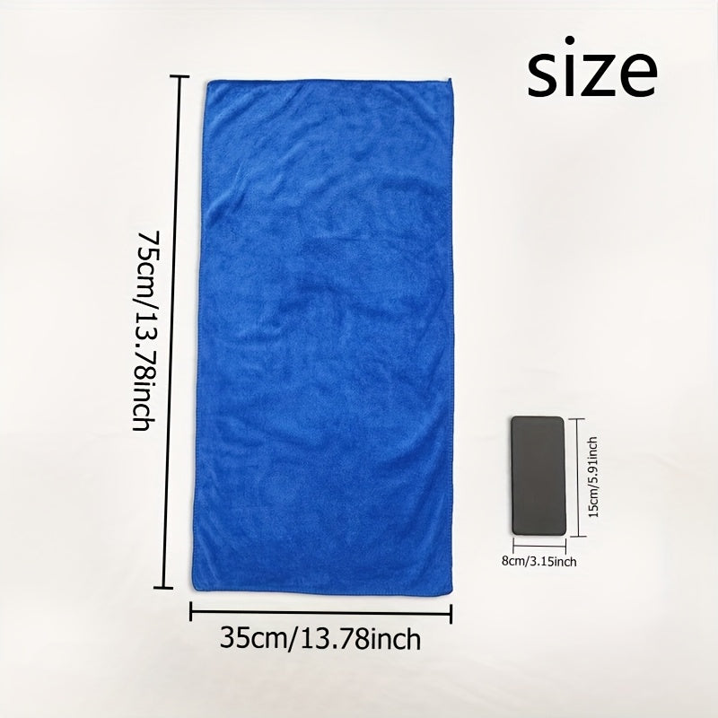 Fast-drying, portable towel for sports, swimming & travel. Soft microfiber, must hand wash.