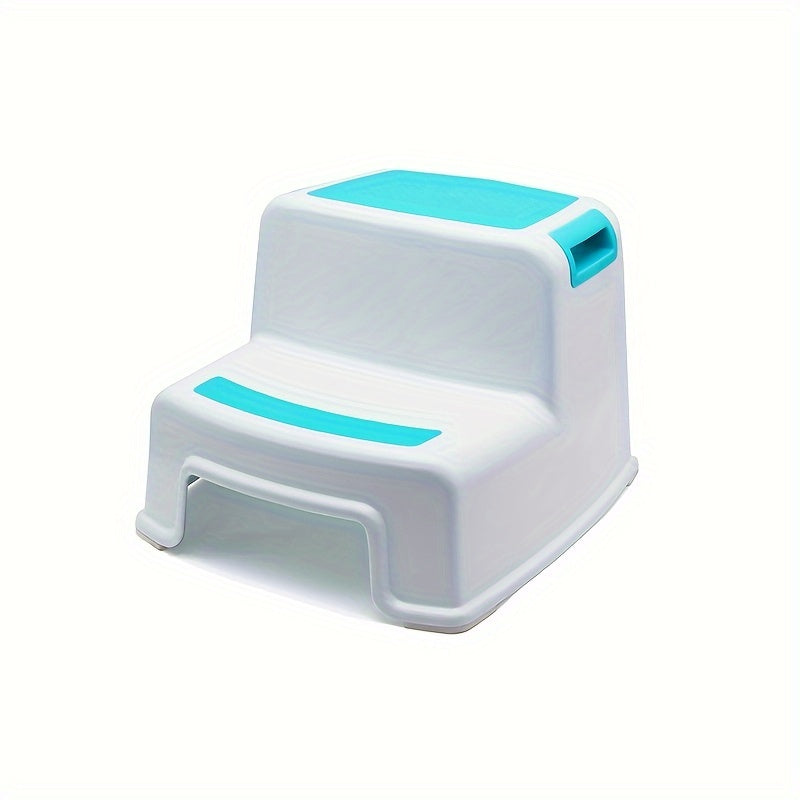 Step stool set made of plastic, perfect for children aged 3-12. Features a non-slip design and is easy to clean.