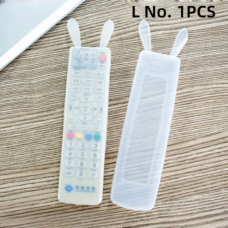 2023 Model Universal Silicone Remote Control Cover with Rabbit Ear Design, Dustproof and Compatible with 18 Devices.