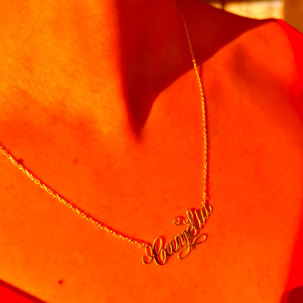 Beautifully Crafted Stainless Steel Name Necklace, Customized Jewelry for Mom, Chic Bohemian Design, Perfect for Everyday or Special Occasions, Thoughtful Mother's Day Present, Bohemian Elegance, Stylish and Sophisticated, Festive Season Inspiration