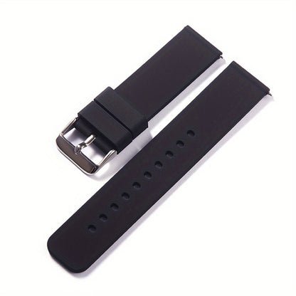 This silicone strap watch band comes in various sizes and is suitable for both women and men. The polished buckle and waterproof design make it perfect for sports activities. This strap makes an excellent gift option.