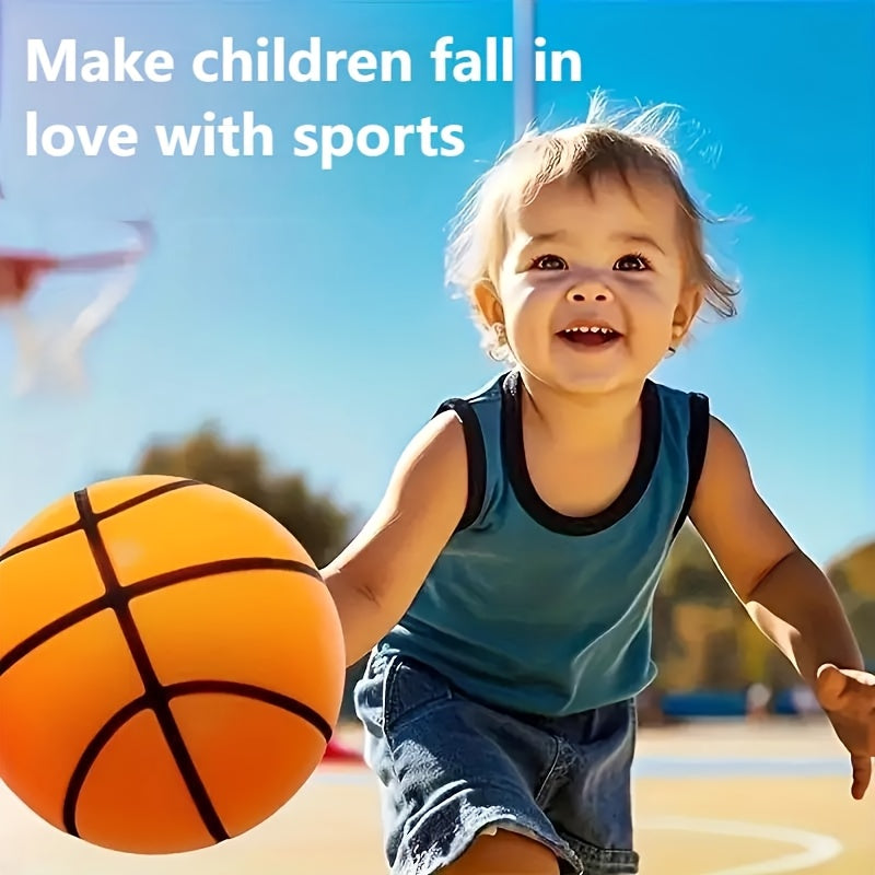 7.09-inch silent basketball suitable for outdoor and indoor play, perfect gift for birthdays, holidays, and camping.