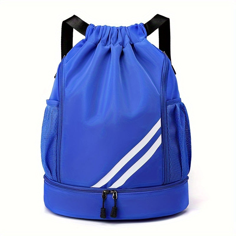 Sports Yoga Fitness Drawstring Backpack, Large Capacity with Wet/Dry Separation