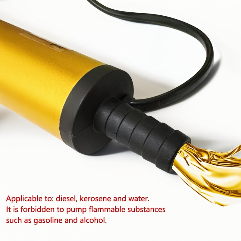 DC 12V 24V Submersible Pump for Diesel and Water, Aluminum Alloy Golden Shell, 12L/min Flow Rate.