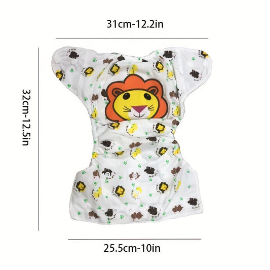 Soft Cotton Baby Training Diapers with Cartoon Pattern, Leakproof and Washable, suitable for 0-3 Year Old Boys and Girls, Mixed Colors, Ideal for Baby Potty Training