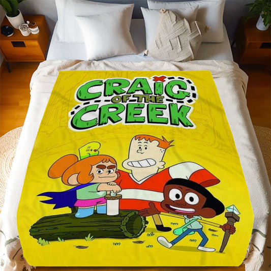 Stay cozy with the Craig of the Creek Adventure Fleece Blanket! This ultra-soft digital print polyester throw features your favorite cartoon characters and is ideal for all seasons. Perfect for use on the sofa, bed, travel, camping, or naps. The blanket