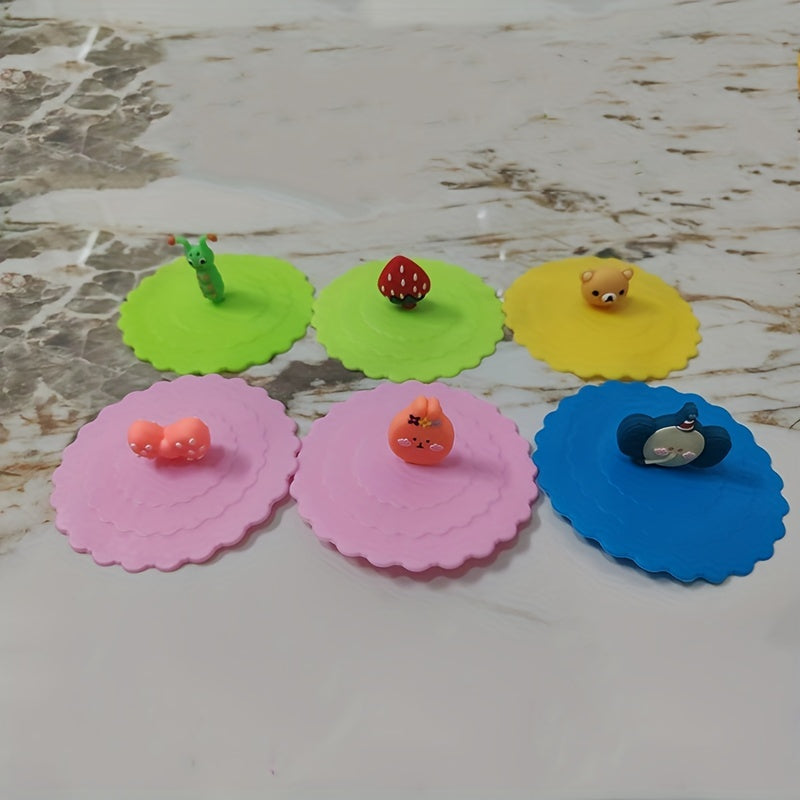 Creative silicone cup covers, available in sets of 2, 3, or 6 with leak-proof and dustproof design. Perfect for ceramic tea cups and water cups, these sealed bowl lids are versatile for various uses and keeping contents fresh.