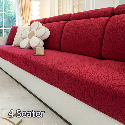 Jacquard stretch stain-resistant sofa slipcover, universal fit for all seasons, nonslip couch cover for home decor.