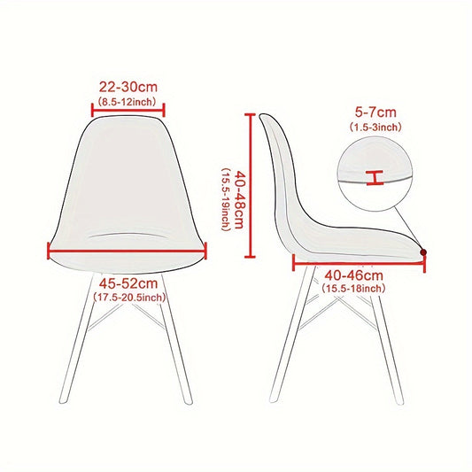 Durable, easy-to-clean chair cover for classic dining chairs made of polyester and elastane, perfect for pet owners.