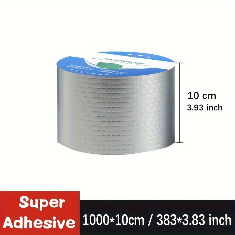 1 Roll of Super Adhesive Waterproof Butyl Tape for Roof, Pipe, and Wall Patching, Heat Resistant, Leakproof Seal.