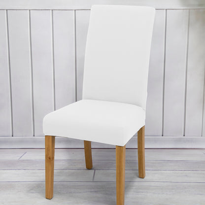 A single milk-colored chair slipcover suitable for all seasons, ideal for dining rooms, hotels, and ceremonies.