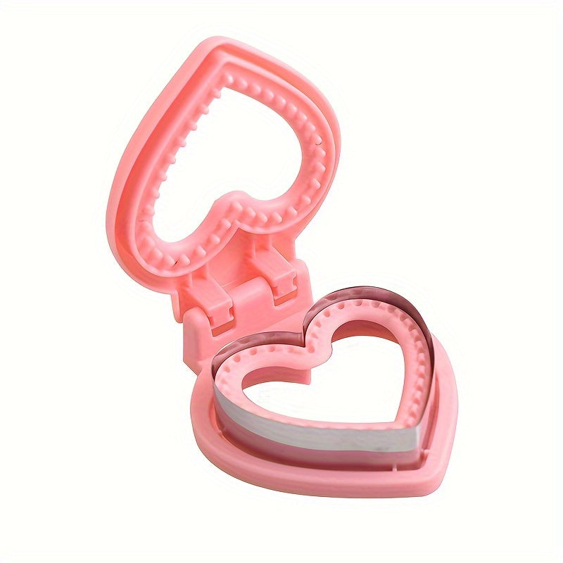 Stainless Steel Heart-Shaped Sandwich Cutter and Sealer Set - Perfect for Adding a Decorative Touch to Your Lunchbox or Baking Projects, Essential Kitchen Tool