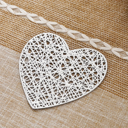 Set of 2 or 4 heart-shaped coasters for Western food, weddings, and home decor.