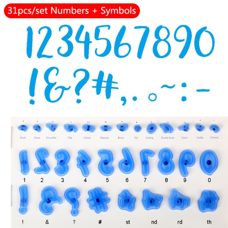 Mold Set featuring Upper and Lower Case English Alphabet Letters for Fondant Printing, Cookie Baking, and Cake Decoration