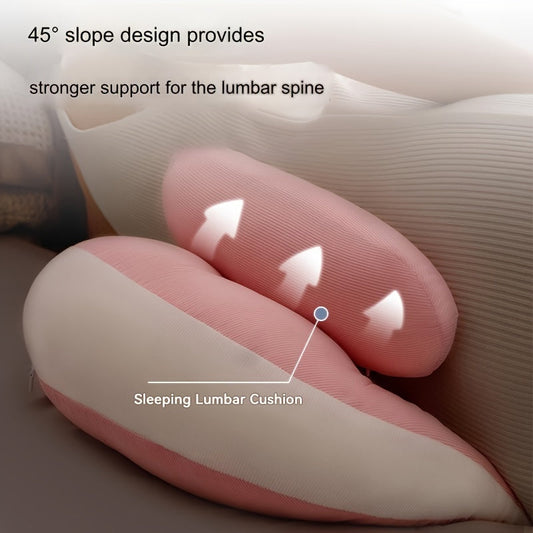 Подушка для беременных для бокового сна - обеспечивает поддержку талии и облегчение живота, изготовлена из ультрамягкого полиэфирного волокна, идеально подходит для комфорта во время беременности