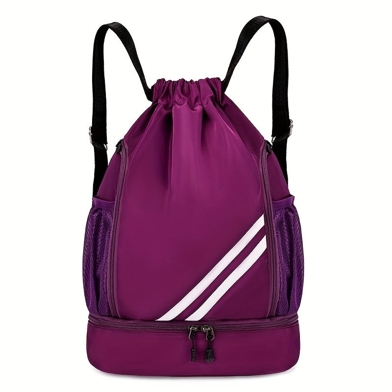 Sport storage backpack with dry/wet separation, perfect for sports fans.