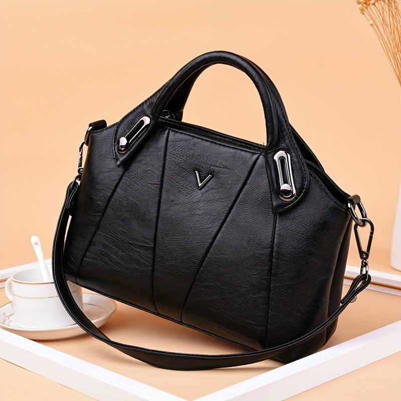 Stylish Solid Color Handbag for Women