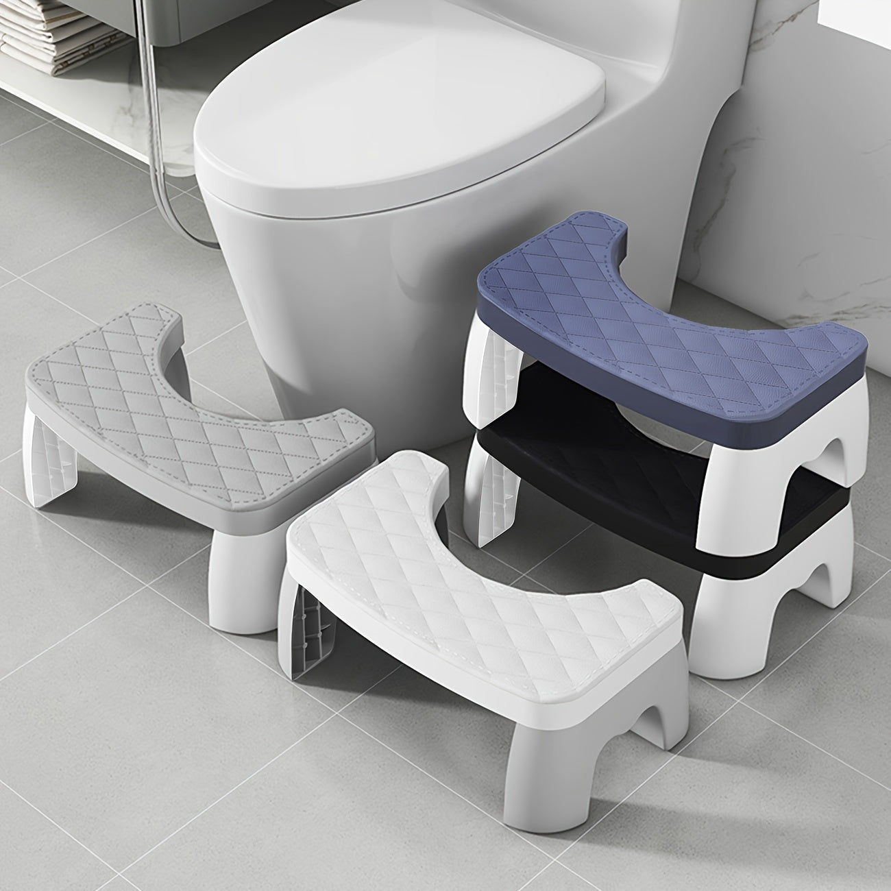 Adult Squatty Potty for Toilet, Waterproof Squat Stool, Bathroom Accessory