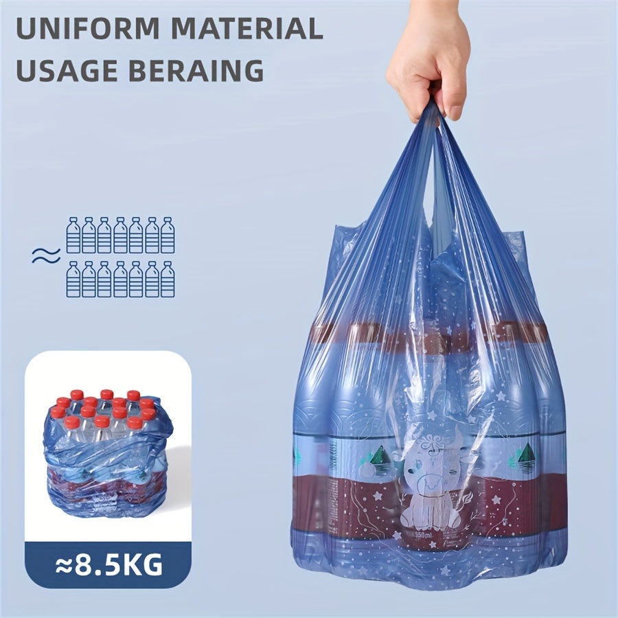 Pack of 55/110/165 Printed Garbage Bags for Home Use - Durable, Portable, Large Vest Style - Affordable Disposable Plastic Bags for Kitchen