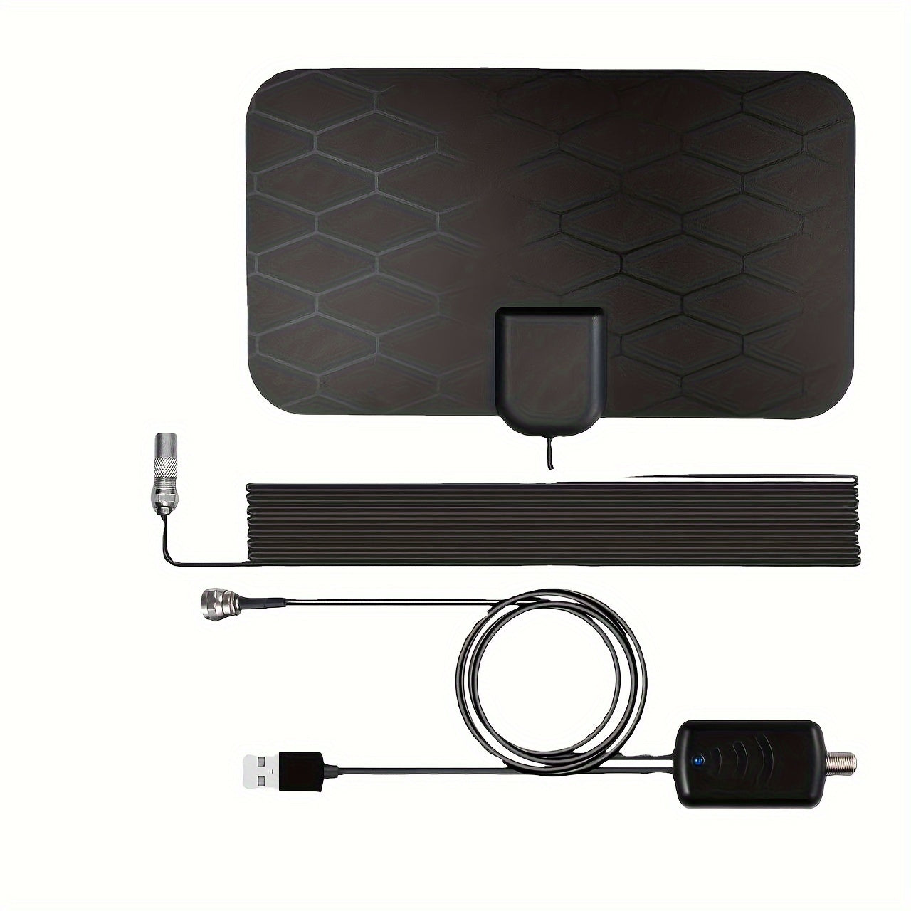 Ultra-Slim 2024 Indoor HDTV Antenna boosts signal up to 480 miles, supports 4K & 1080P for all TVs, USB powered for crystal clear reception.