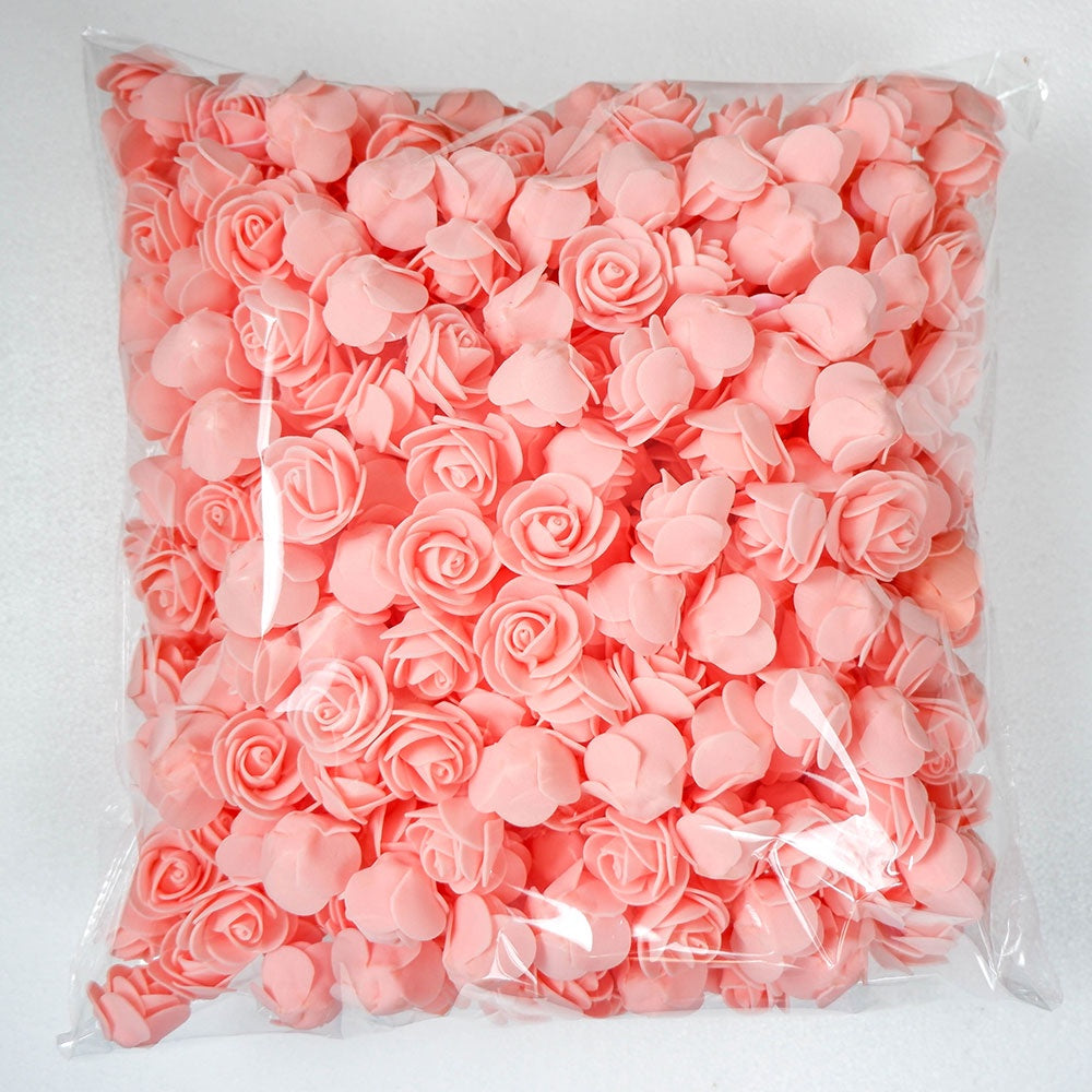 50 artificial foam rose flowers for weddings, home decor, scrapbooking, and Valentine's Day gifts - realistic and durable.