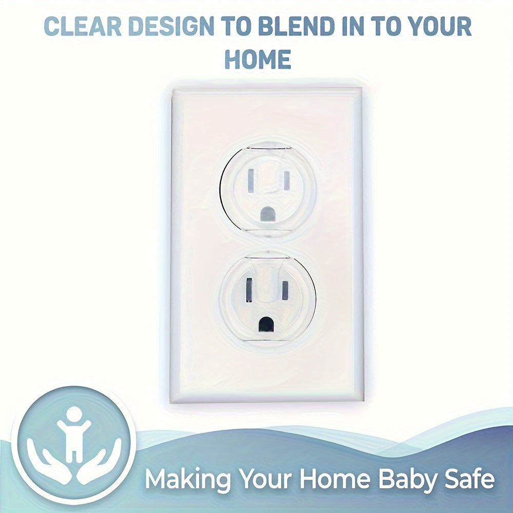 Protective covers for electrical outlets designed for children - see-through, secure, and fashionable for outlets with three holes - ideal for enhancing your Christmas, Halloween, or Thanksgiving décor.