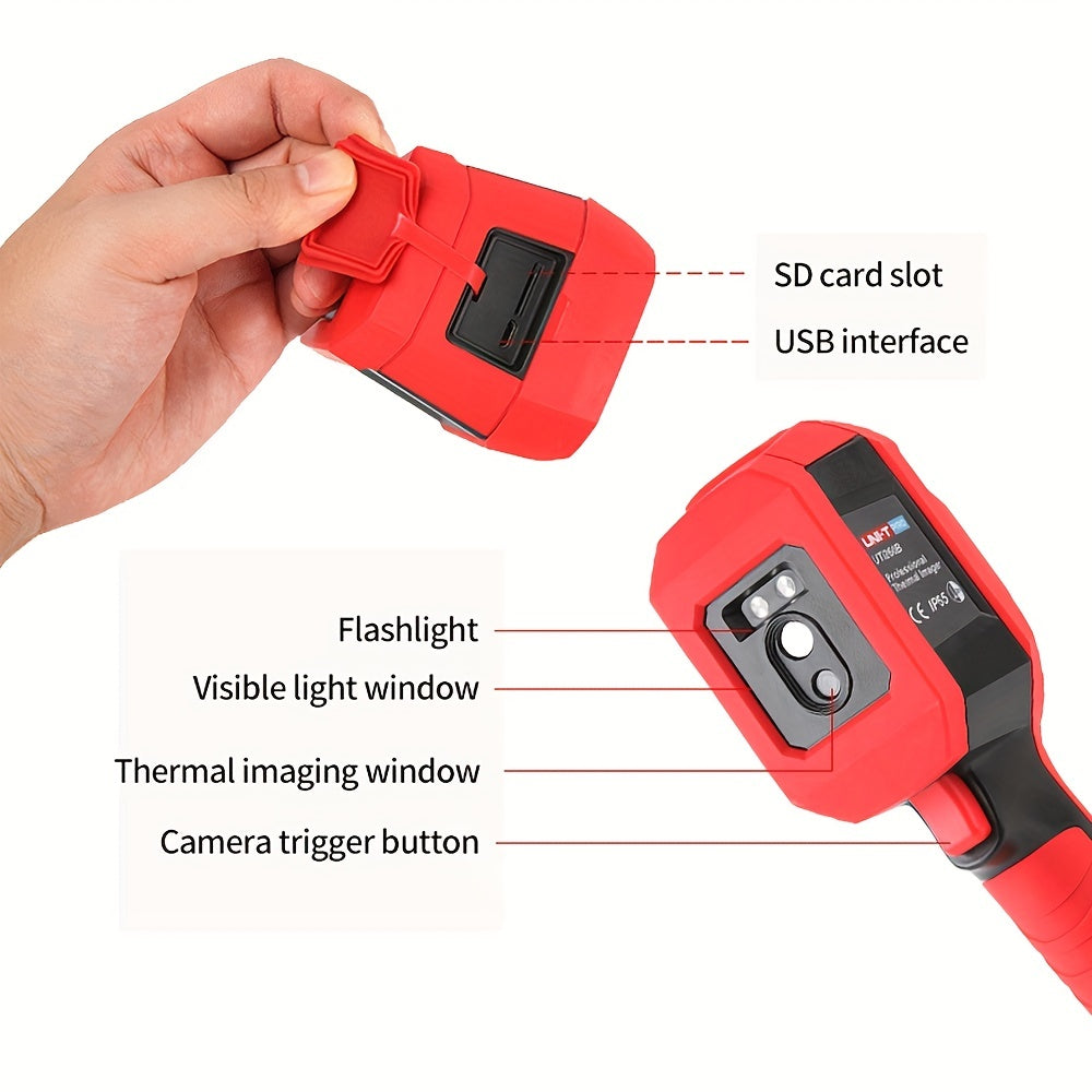 The UNI-T Uti260B Thermal Imager is designed for leak detection and maintenance, featuring a resolution of 256x192 at 25Hz.