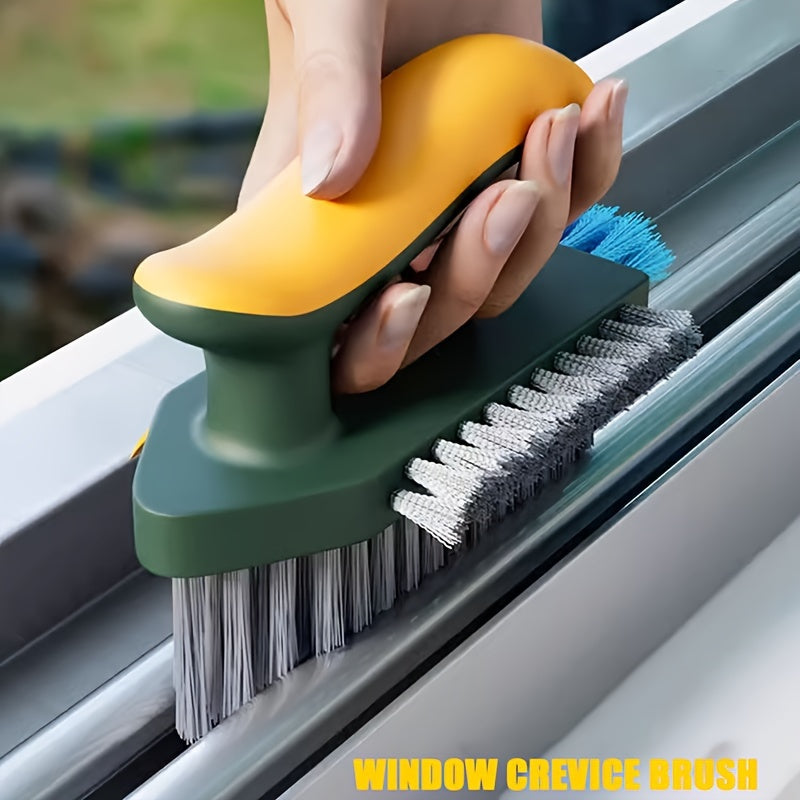 Versatile Scrub Brush for both Crevices and Floors - Portable Cleaning Tool Made of Polycarbonate Material, Medium Firm Bristles, No Electricity Required for Bathroom, Kitchen, or Living Room Use