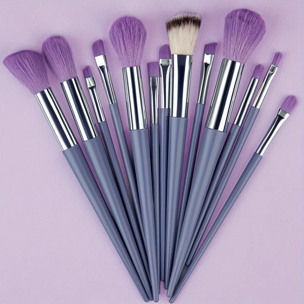 Full set of soft synthetic brushes for quick and easy makeup application, suitable for beginners and professional makeup artists. Convenient for travel. Perfect Valentine's Day gift.