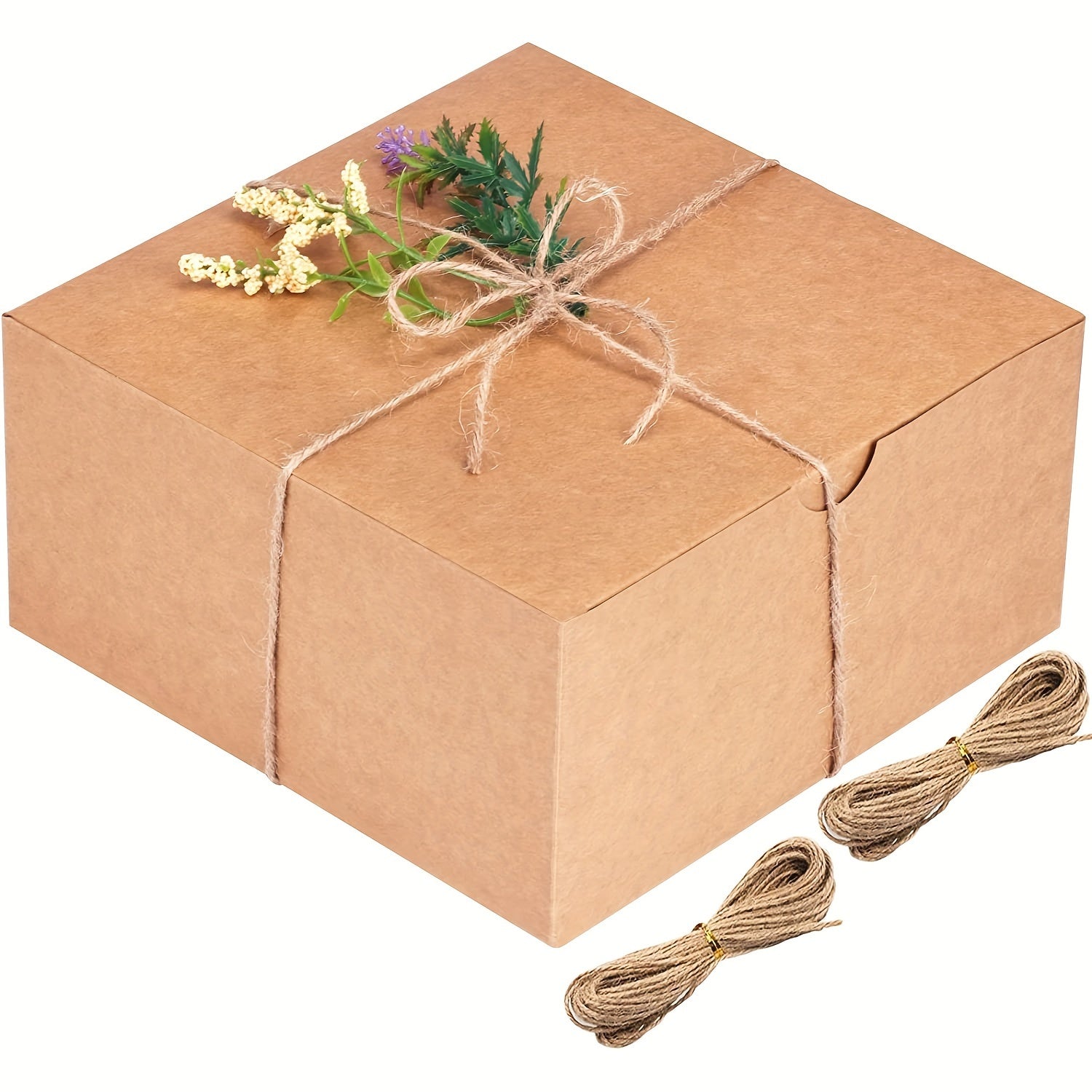 Set of 15 Gift Boxes measuring 20.32x20.32x10.16 cm, made of Paper Cardboard with Lids. Perfect for Christmas Gifts, Bridesmaid Proposals, Cupcakes, and Crafting.