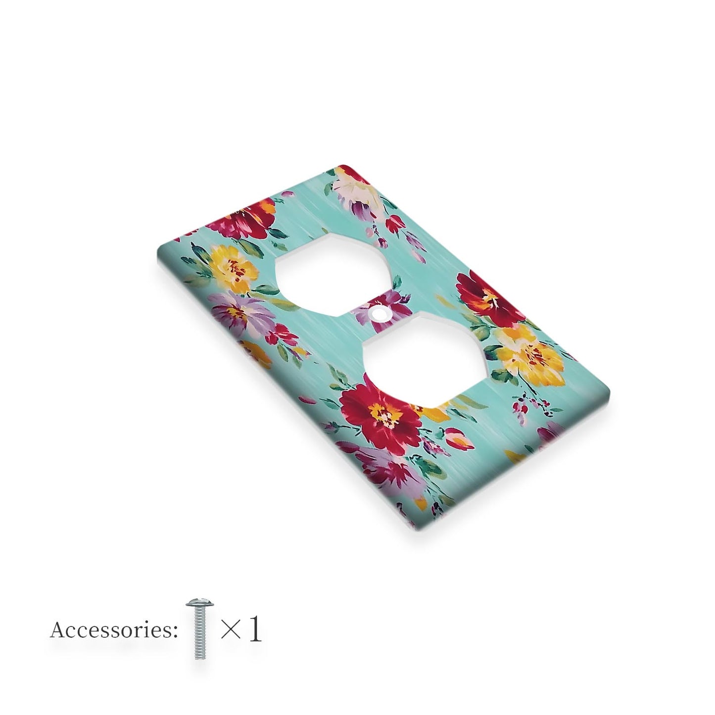 1pc Pioneer Rose Floral Light Switch Plate Cover, Battery-Free, Ideal for Country Bathroom and Bedroom Decor.