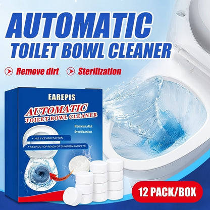 Tablets for automatic toilet cleaning that remove stains and odors, leaving a long-lasting fresh scent and fighting stubborn dirt for a thorough clean.